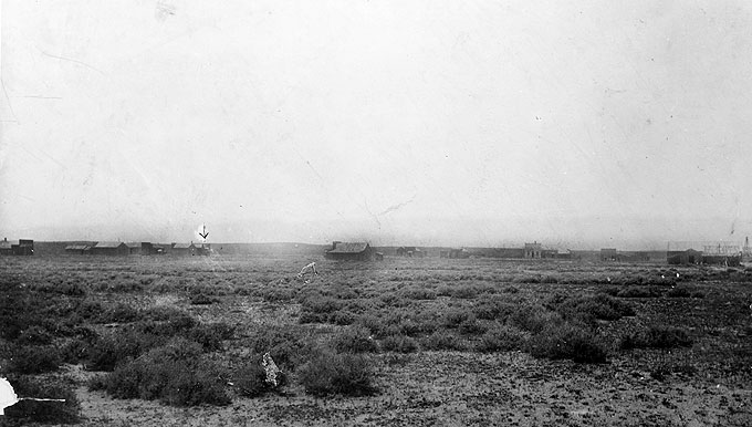 Bessemer, Wyo. failed to win an election for county seat of the new Natrona County in 1890. The photo is from the Sheffner-McFadden Collection, Casper College Western History Center. Used by permission, with thanks; copying or reuse prohibited without consent of the Casper College Western History Center.