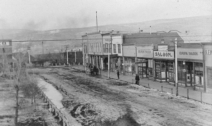 Downtown Kemmerer, 1913. American Heritage Center.