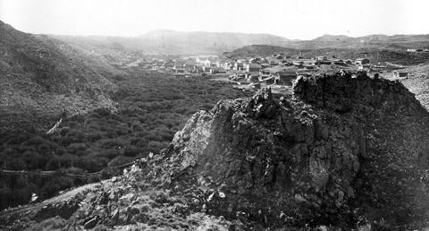 South Pass City from the east, 1870. W.H. Jackson photo.