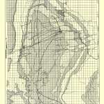 This geological map of the coal fields around Rock Springs, prepared by the US Geological Survey in 1920, locates the coal camps of Sweetwater, Gunn, Lion, Reliance, Winton and Superior as well as the town of Rock Springs—and the Union Pacific Railroad’s route along Bitter Creek. The squares are one square mile each. Coal-bearing formations are dotted or unshaded