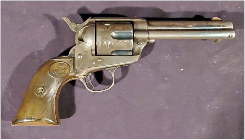 closeup of revolver