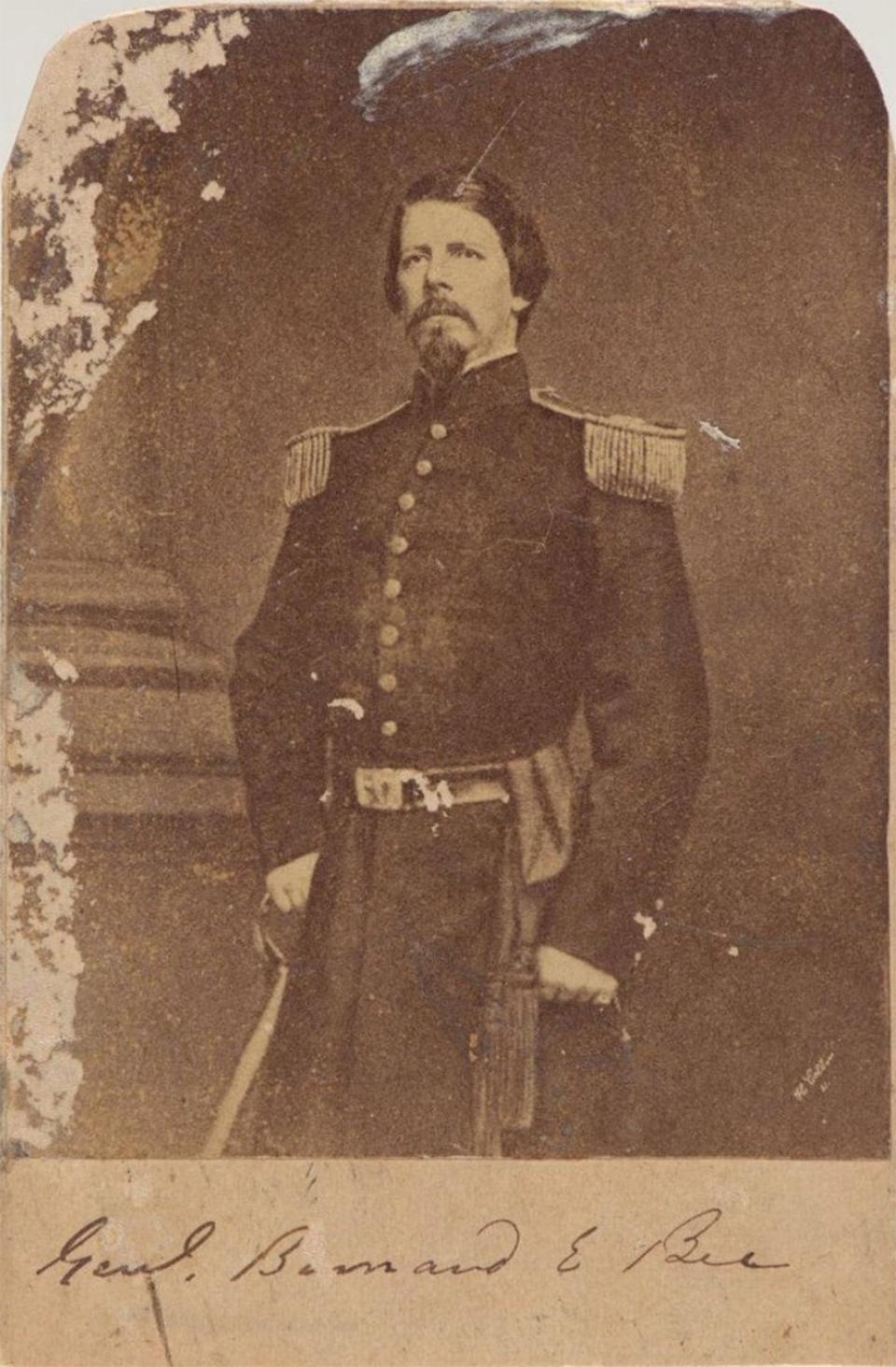 Barnard D. Bee was captain of Company D, 10th U.S. Infantry at Fort Laramie in 1860. Later a general in the Confederate army, he was killed at the First Battle of Bull Run. Wikipedia.