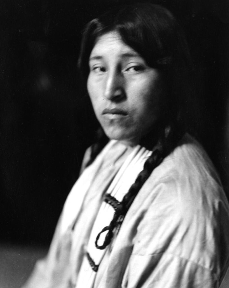 Mary Agnes Crispin, Arapaho, 1913. Joseph K. Dixon photo, Wyoming Veterans Memorial Museum 