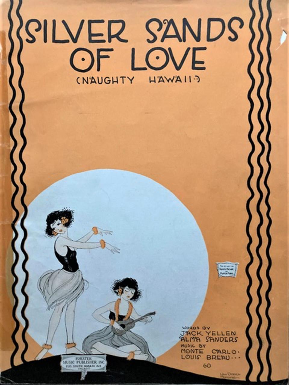 “Silver Sands of Love (Naughty Hawaii),” published in 1921. Author’s collection.