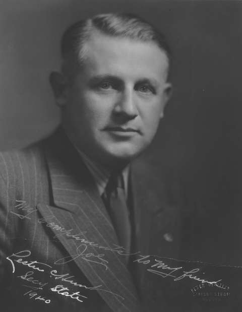 Lester Hunt never lost an election. He served in the Wyoming Legislature, was twice elected secretary of state and twice elected governor  before moving on to the U.S. Senate. This portrait is from 1940, during his second term as secretary of state. American Heritage Center.