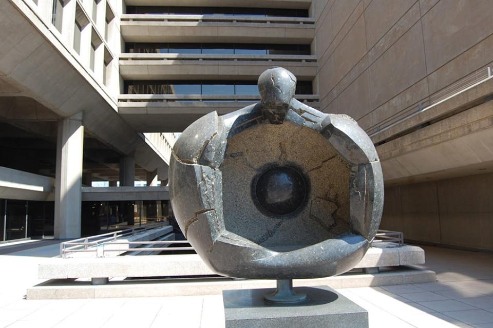 Russin's "Chthonodynamis," at the U.S. Department of Energy building, Washington, D.C. DC Art Attack.