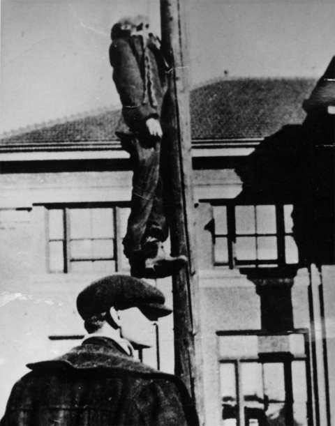 Edward Woodson, lynched by a mob at the train depot in Green River on December 10, 1918. Sweetwater County Historical Museum. 