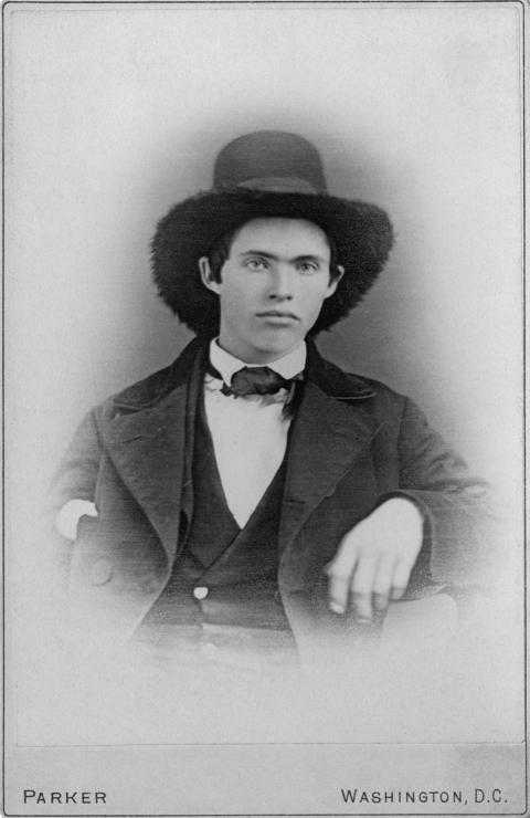 Preston Plumb in 1857 at the age of 19, when he and four other men founded founded the town of Emporia in so-called Bleeding Kansas, and he founded the Emporia News. Spencer Research Library, University of Kansas.