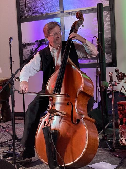 Dale Bohren playing the upright bass